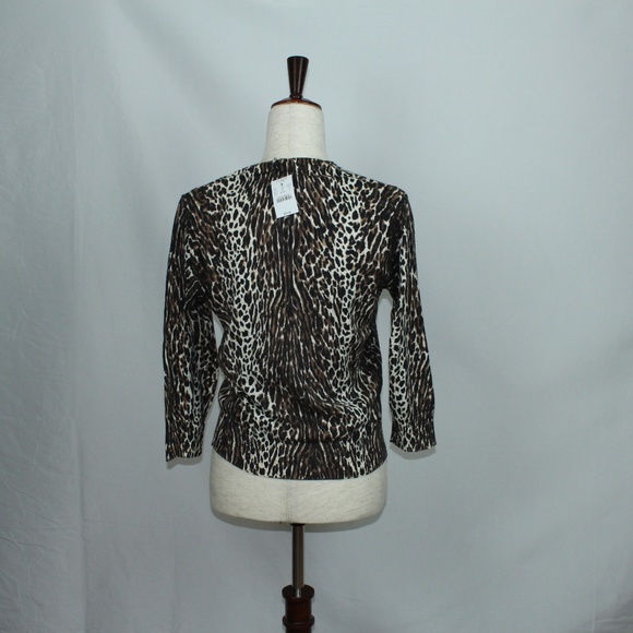 NWT J.Crew Animal Print Jackie Cardigan Sweater - Picture 2 of 3